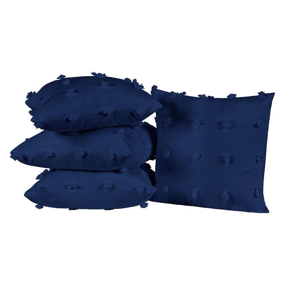 Almofadas Cheias Poppy 45cm X 45cm 04 Peças - Marinho - 1