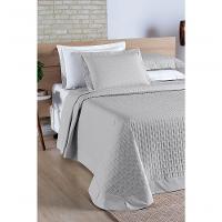 Cobre Leito Madri Percal 200 Fios 100% Algodão King 03 Peças - Cinza - 4