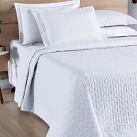 Cobre Leito Madri Percal 200 Fios 100% Algodão Queen 03 Peças - Branco - 3