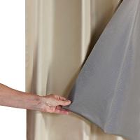 Cortina Blackout Pvc Com Tecido Voil Xadrez 2,80 M X 1,60 M - Bege - 2