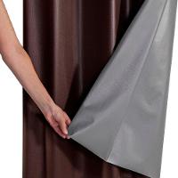 Cortina Blackout Pvc Com Tecido Voil Xadrez 2,00 M X 1,40 M - Marrom - 3