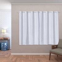Cortina Blackout Pvc Com Tecido Voil Xadrez 2,80 M X 1,60 M - Branco - 1