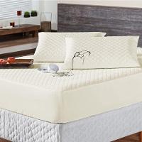 Protetor Colchao Casal Impermeavel Matelado Aquarela 01 Peça - Palha - 2