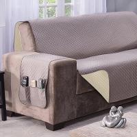 Protetor De Sofá Dupla Face Impermeável Mr 2 Lugares - Cáqui/palha - 1