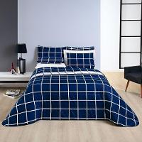 Cobre Leito 200 Fios Dupla Face King Austin 03 Peças - Marinho - 2