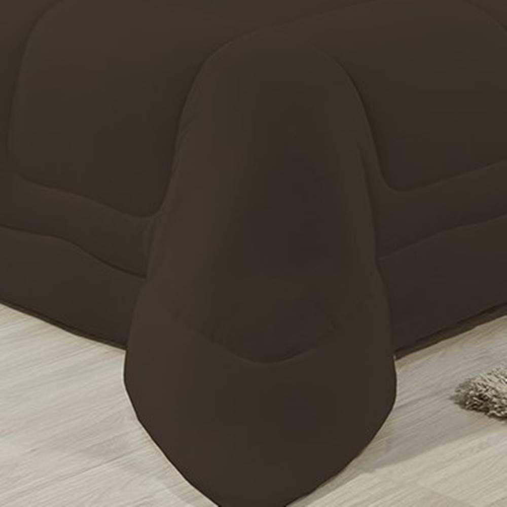 Edredom Dupla Face 100% Algodão Malha Queen Gran Moratta 01 Peça - Marrom/ Vermelho - 2