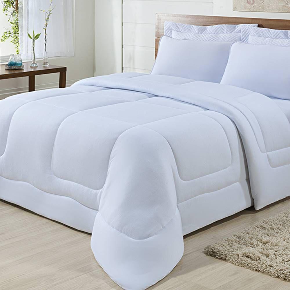 Edredom Dupla Face 100% Algodão Malha King Gran Moratta 01 Peça - Branco - 2