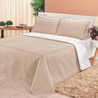 Cobre Leito Dupla Face Queen Clara 03 Peças - Branco/cáqui - 3