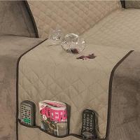 Protetor De Sofá Dupla Face Impermeável Mr 3 Lugares King - Marrom/cáqui - 1