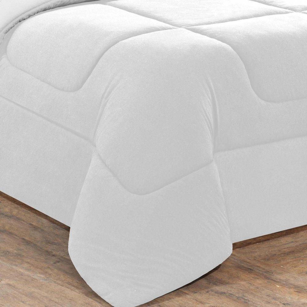 Edredom Malha 100% Algodão Gran Moratta 1 Peça Solteiro - Branco-branco - 2