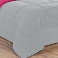 Kit Edredom Malha 100% Algodão Gran Moratta 2 Peças Solteiro - Cinza-pink - 3