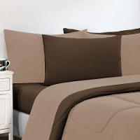 Kit Edredom Malha 100% Algodão Gran Moratta 2 Peças Solteiro - Avelã-marrom - 2