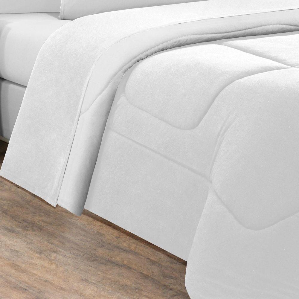 Edredom Malha 100% Algodão Gran Moratta 1 Peça King - Branco-branco - 2