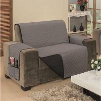 Protetor De Sofá Dupla Face Impermeável Mr 2 Lugares King - Preto/cinza - 2