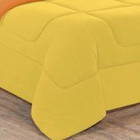 Kit Edredom Malha 100% Algodão Gran Moratta 3 Peças Queen - Amarelo-laranja - 2