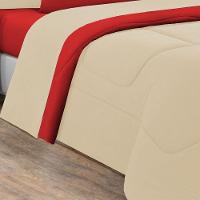 Edredom Malha 100% Algodão Gran Moratta 1 Peça Queen - Palha -vermelho - 2