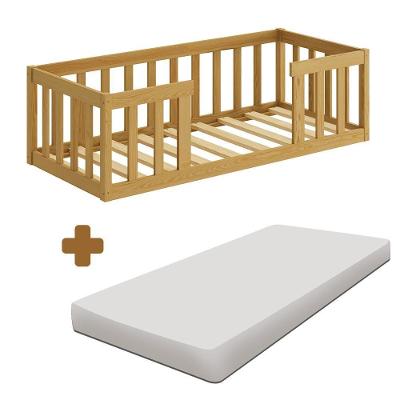 Cama Cercadinho De Chão Infantil Nogueira Colchão Mura Shop