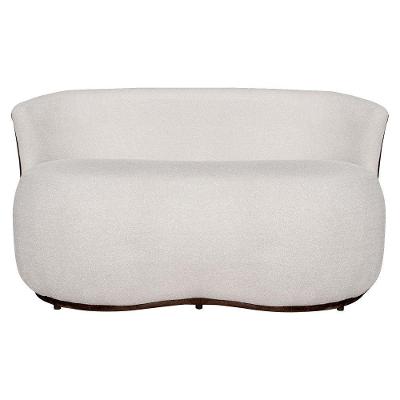 Namoradeira Orgânica Boucle - 7decormoveis - Boucle Bege/calacata Marrom