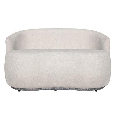Namoradeira Orgânica Boucle 7decormoveis Boucle Bege com calacata Cinza