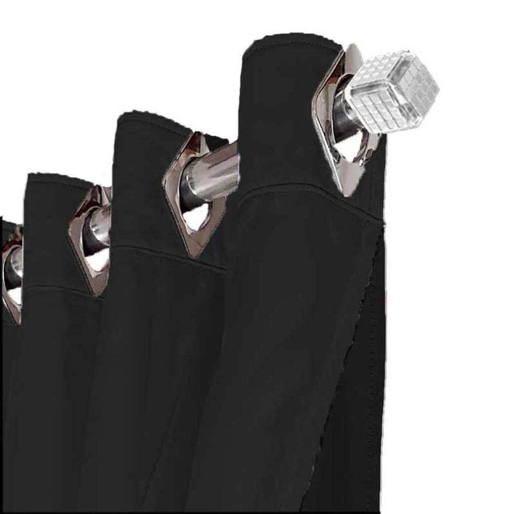 Cortina Sala E Quarto 3,50x2,30 Tecido Blackout Ana Preto - 5
