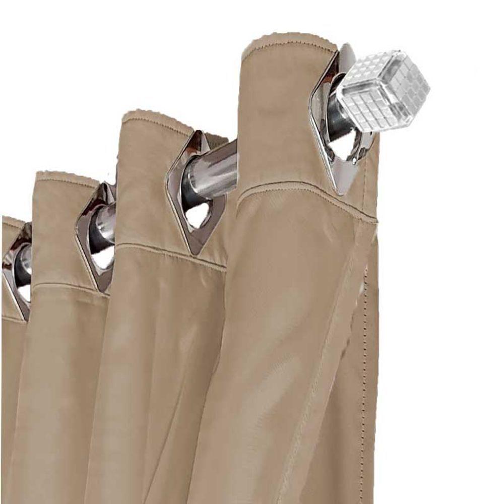 Cortina Sala E Quarto 3,50x2,30 Tecido Blackout Ana Bege - 5