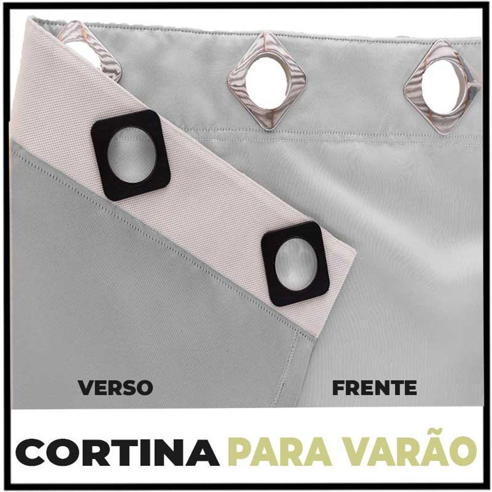 Cortina Sala E Quarto 5,50x2,30 Tecido Blackout Ana Branco - 2
