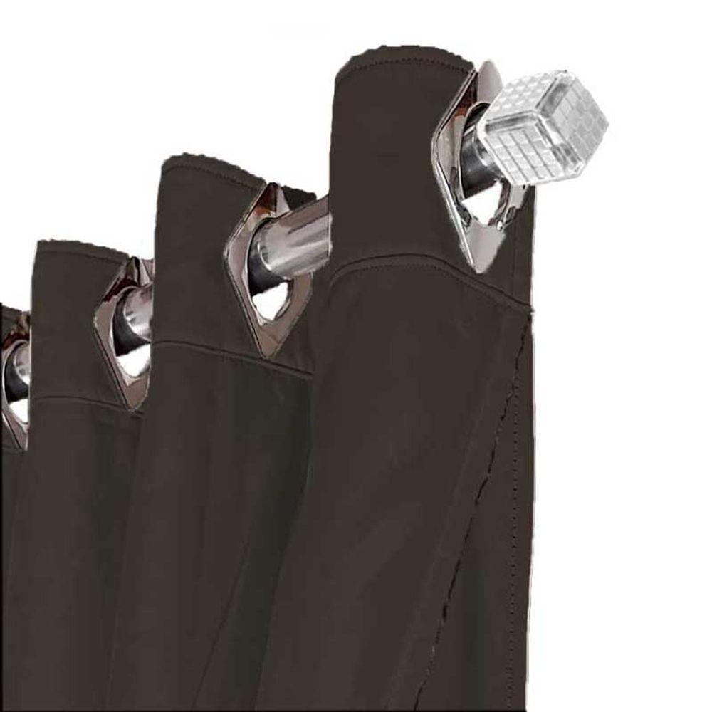 Cortina Sala E Quarto 5,50x2,30 Tecido Blackout Ana Marrom - 5
