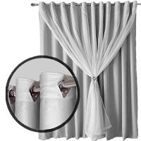 Cortina Sala E Quarto 8,50x2,30 Tecido Blackout Ana Branco - 3