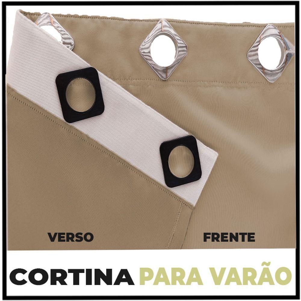 Cortina Sala E Quarto 8,50x2,30 Tecido Blackout Ana Bege - 2