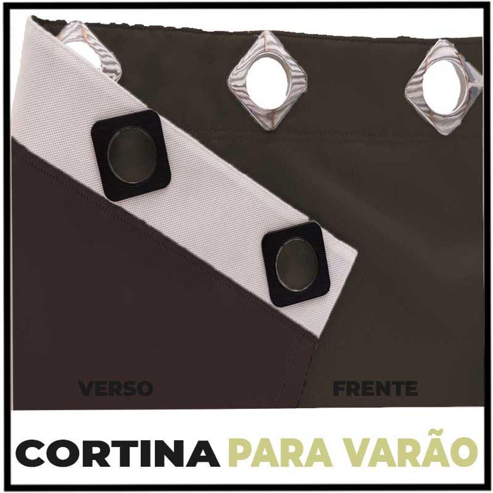 Cortina Sala E Quarto 8,50x2,30 Tecido Blackout Ana Marrom - 2