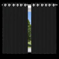 Cortina Blackout Preto Com Ilhós P- Varão 280x220cm Quarto - 1