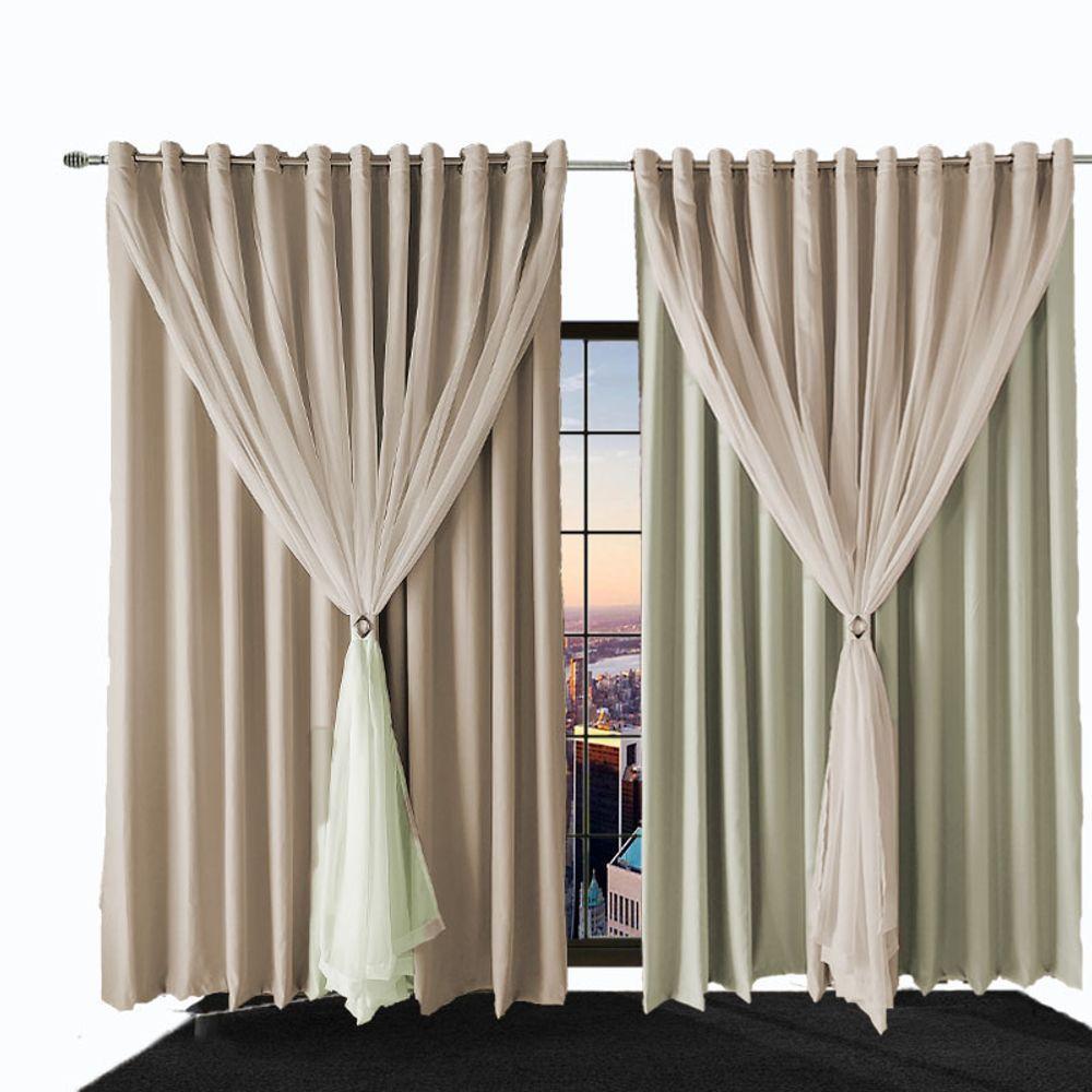 Cortina Sala E Quarto 8,50x2,30 Tecido Blackout Ana Palha - 1