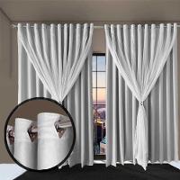 Cortina Sala E Quarto 8,50x2,50 Tecido Blackout Ana Branco - 6