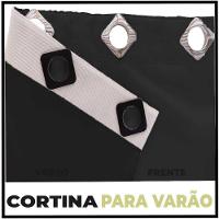Cortina Sala E Quarto 8,50x2,50 Tecido Blackout Ana Preto - 2