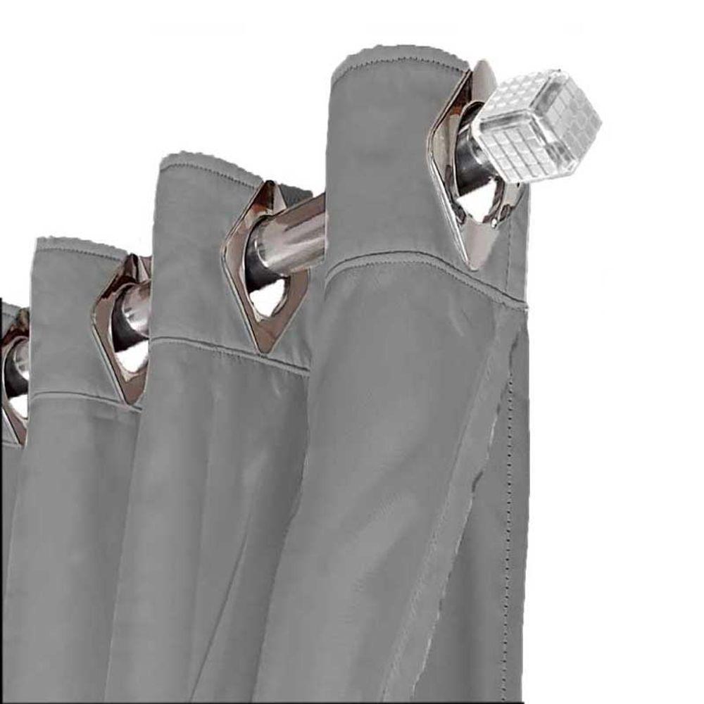 Cortina Sala E Quarto 8,50x2,50 Tecido Blackout Ana Cinza - 5