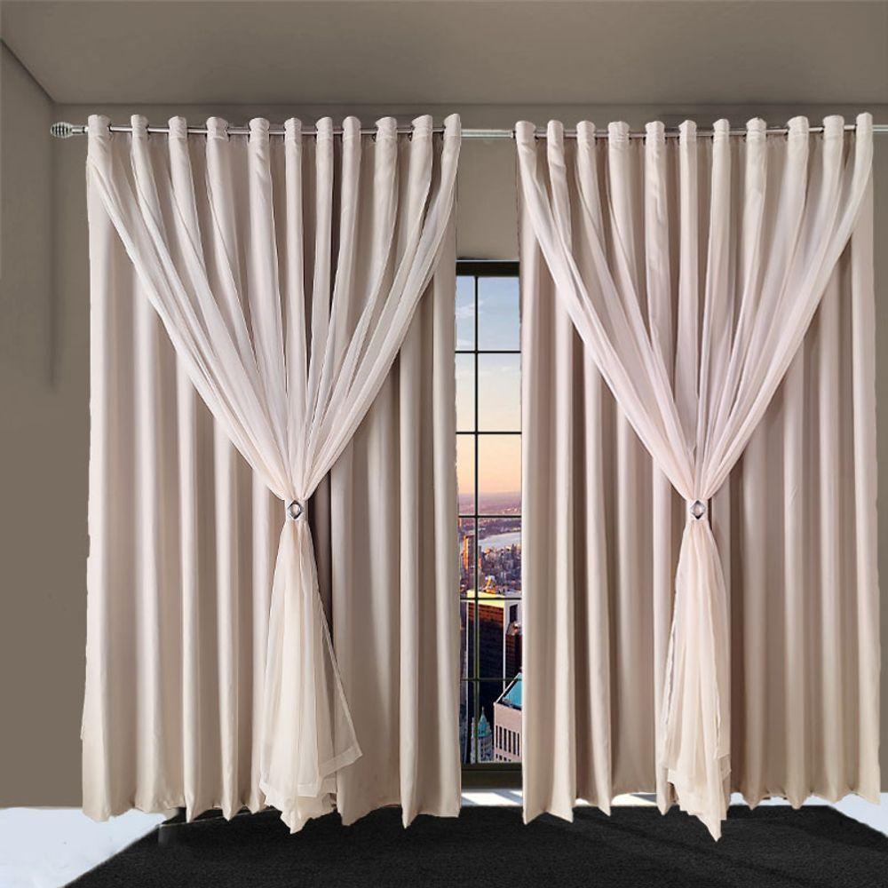 Cortina Sala E Quarto 8,50x2,50 Tecido Blackout Ana Palha - 4