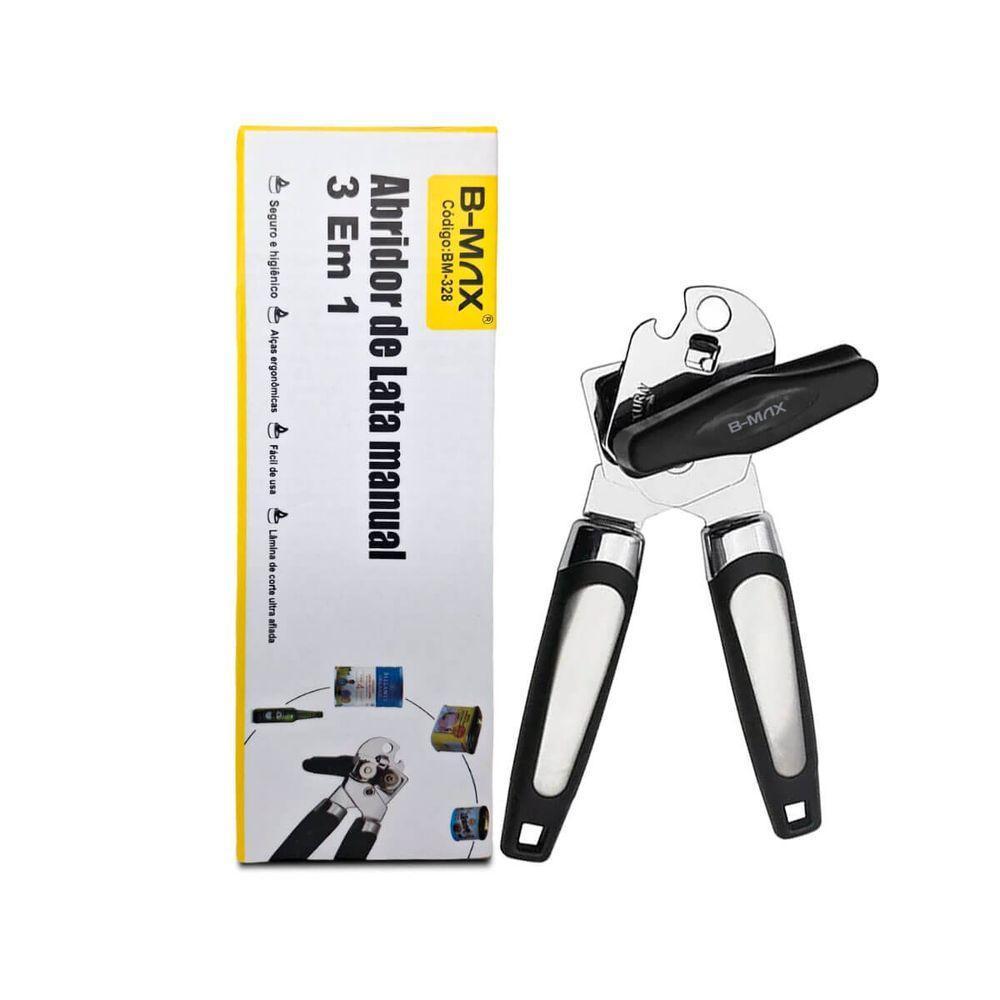 Abridor De Latas 3 Em 1 Ergonômico B-max Utilidade Na Sua Cozinha - 2
