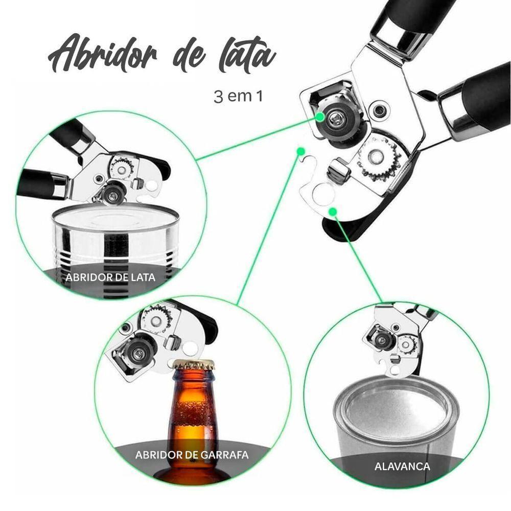 Abridor De Latas 3 Em 1 Ergonômico B-max Utilidade Na Sua Cozinha - 8