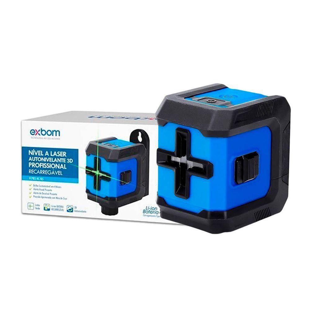 Nível Laser 2 Linhas 3d Recarregável Autonivelante Com Bip Sonoro - 3