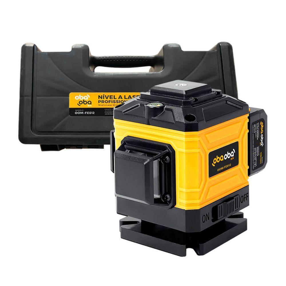 Nível Laser 3d Linha Verde Autonivelante Recarregável 12 Linhas Com Controle - 2