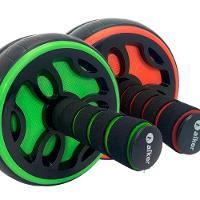 Kit 2 Rodas Rolo Exercícios Abdominal Lombar Profissional E Tapetinho - 5