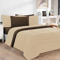 Edredom Malha 100% Algodão Gran Moratta 1 Peça King - Palha -marrom - 1