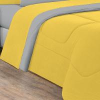 Edredom Malha 100% Algodão Gran Moratta 1 Peça King - Amarelo-cinza - 2