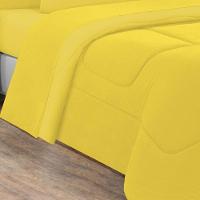 Edredom Malha 100% Algodão Gran Moratta 1 Peça King - Amarelo-amarelo - 2