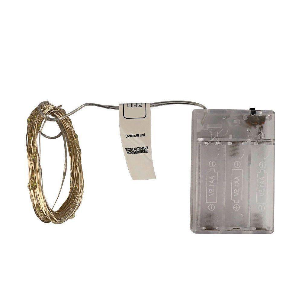 Fio De Fada Led Para Decoração Cordão De Luz 5 Metros - Branco - 1