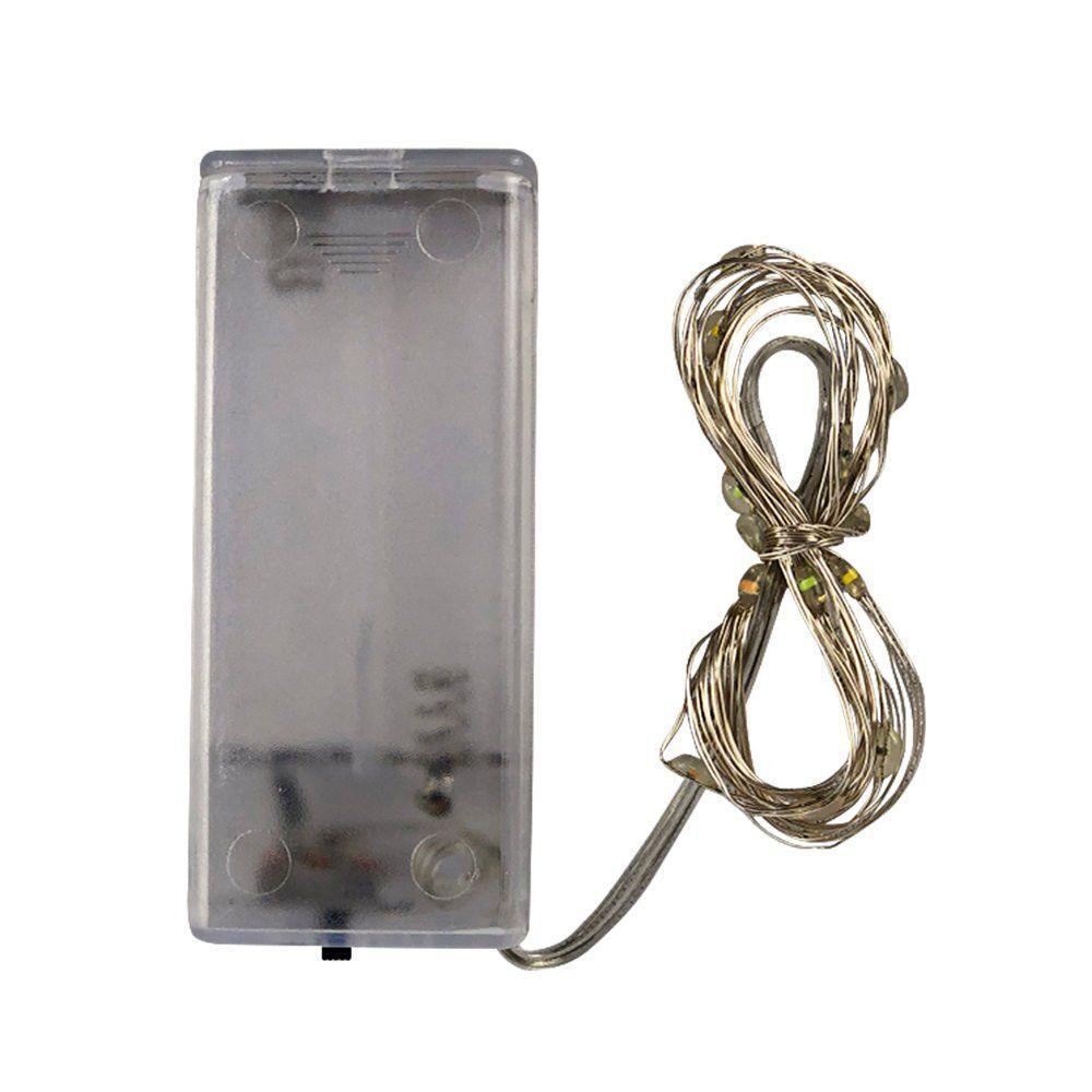 Fio De Fada Led Decoração Cordão De Luz 2 Metros - Branco Quente - 1