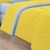 Kit Edredom + Jogo De Lençol 100% Algodão Gran Moratta 5 Peças Solteiro Amarelo-azul Bebê - 2