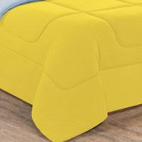 Kit Edredom + Jogo De Lençol 100% Algodão Gran Moratta 7 Peças King Amarelo-azul Bebê - 4