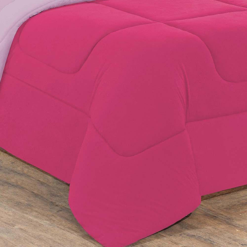 Edredom Malha 100% Algodão Gran Moratta 1 Peça Casal - Pink -rosa Bebê - 2