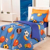 Edredom Estampado Infantil Kids Solteiro 01 Peça - Futebol Azul - 2